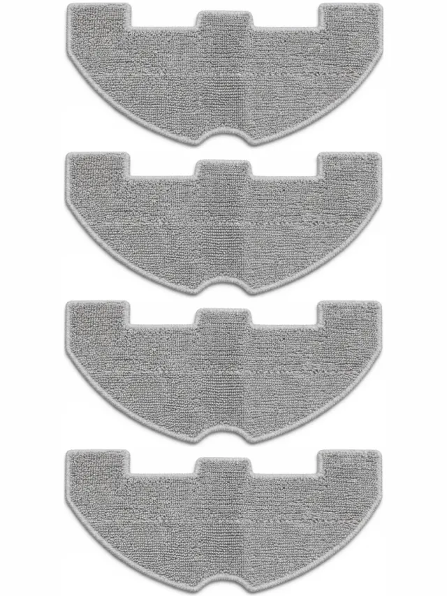 MYBOT Dweildoeken - Geschikt voor MYBOT X10 & X10 PRO Robotstofzuiger - 4 Stuks Grijs