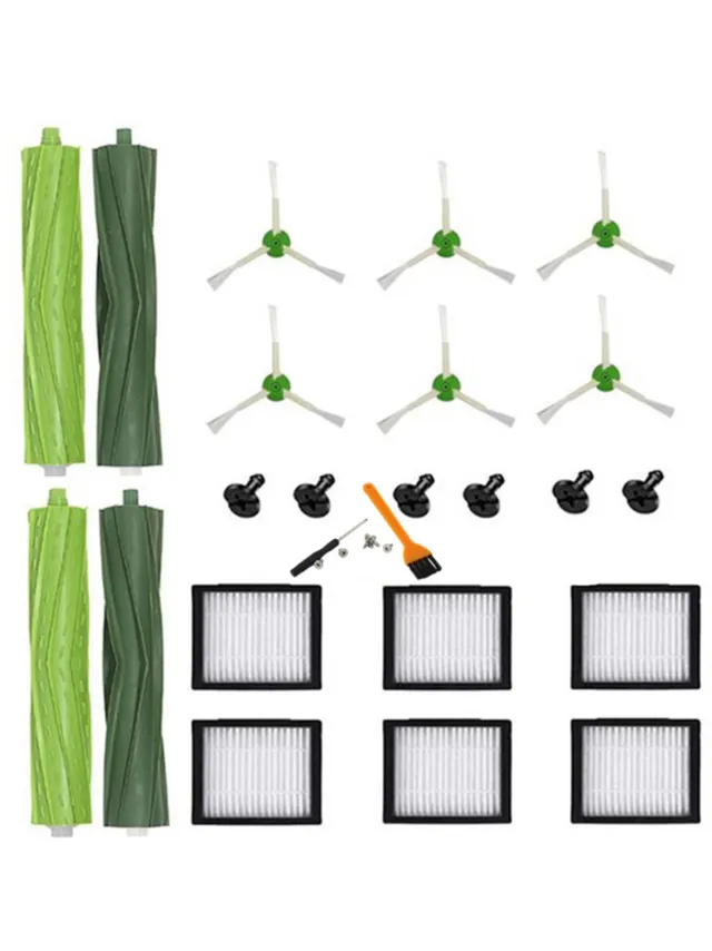 Inf Accessoires 24 onderdelen Geschik voor iRobot Roomba i6/i6+/i3/i3+/i4/i4+ groen