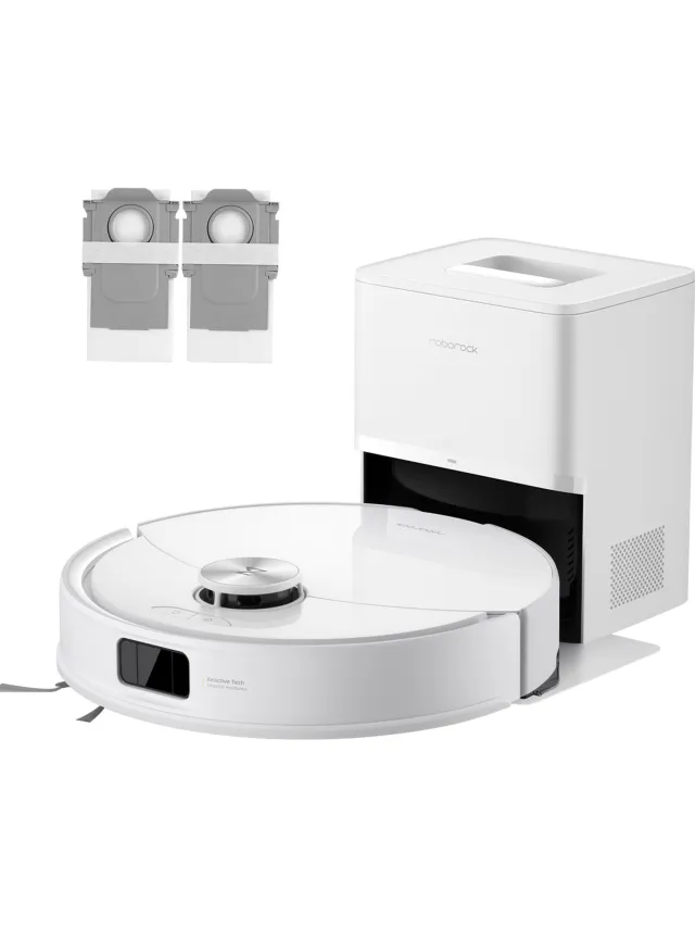 Roborock Q10 S5+ Set Robotstofzuiger en Dweil met Zelflediging– Zuigkracht van 10000 Pa–Vibrerende dweilpads– Handsfree Reinigen tot 7 Weken– Dubbel Anti-klitontwerp– Automatisch dweilen– Obstakelvermijding–Wit– S8 Plus Upgrade–2 stofzakken
