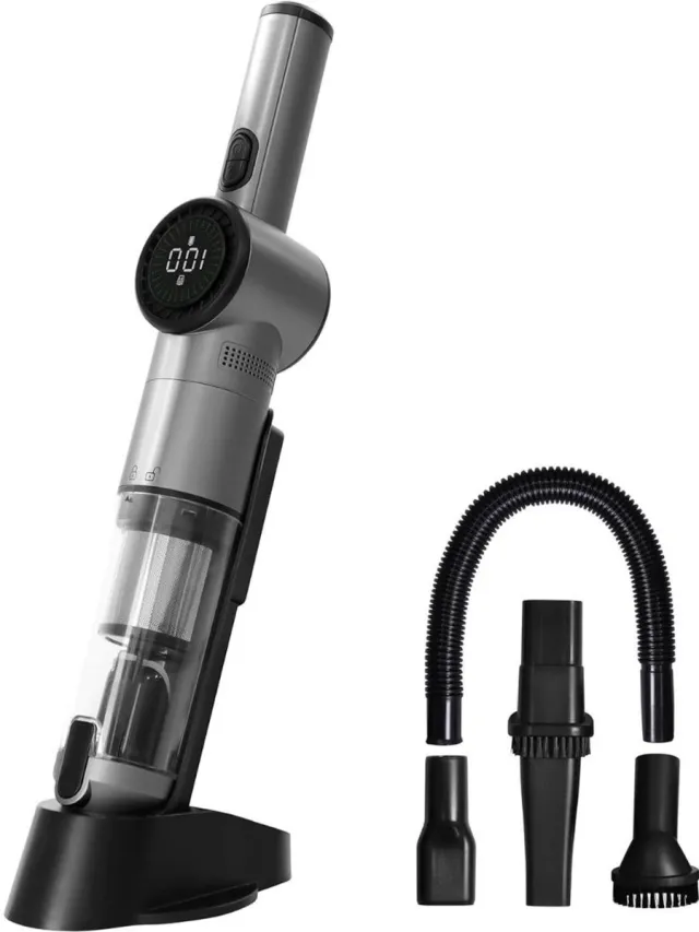 DailySupplies® Kruimeldief Draadloos - Auto Stofzuiger - Handstofzuiger - Grijs
