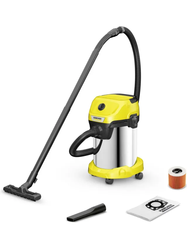 water- en stoftankstofzuiger 19l 1000w geel - karcher - 16281410