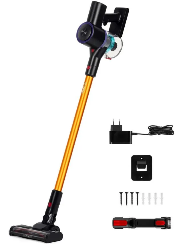Hyundai Electronics Draadloze steelstofzuiger - 140W Pro - Sunrise Zwart,Rood,Oranje