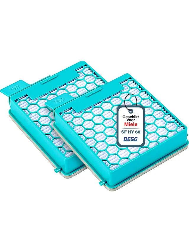 DEGG HEPA filter geschikt voor Miele boost CX1 series - Vervangt SF HY 60 filter - Blauw - Hygiene airclean 60 - 2 STUK(S)